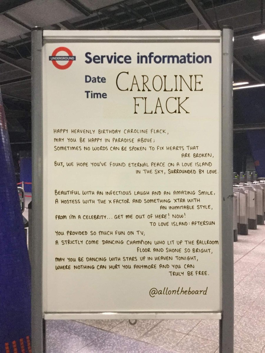allontheboard's tweet photo. Thinking of Caroline Flack and her family and friends on what would have been her 43rd birthday. 
Always Be Kind. 

#CarolineFlack #BeKind #SocialMediaKindnessDay https://t.co/z1y7JAV2sr