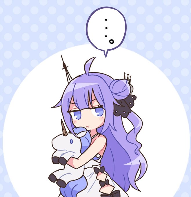 隠れちゃってるかわいく描けたユニコーンちゃん #アズレン #アズールレーン 