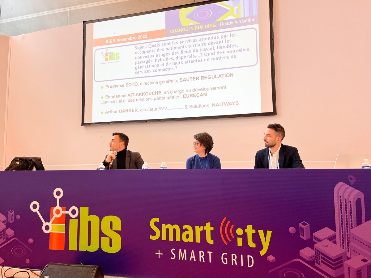Super table ronde, merci à SAUTER, <a href="/EURECAM/">EURECAM</a> et à <a href="/BATI_COM_SMART/">B@TI-COM</a> ! Arthur, Directeur AVV de Naitways a pris plaisir à échanger autour "des services attendus par les occupants des bâtiments tertiaires dans les nouveaux usages des lieux de travail". #SmartBuildings