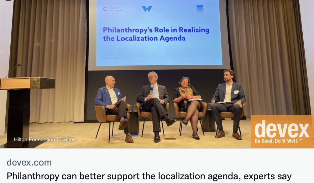 TrustAfrica's tweet photo. 💡ICYMI: Philanthropy experts discussed how funders can support organizing efforts in the Global South. Sustainable change will only happen when funders shift power to CBOs. #LocalizeAid #GlobalAllianceforCommunities

Read @Steph_Beasley’s @devex article https://t.co/XyDsby47ty https://t.co/x1wBBUuFr2