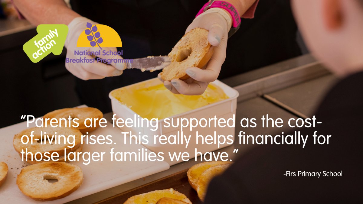 family_action's tweet photo. 🥯We’re supporting thousands of schools to provide a healthy breakfast at the start of the school day through our #NationalSchoolBreakfastProgramme, giving children the #BestChanceToLearn.
https://t.co/yLFpJhHWq9  #NSBP https://t.co/dGdmcqKQRR