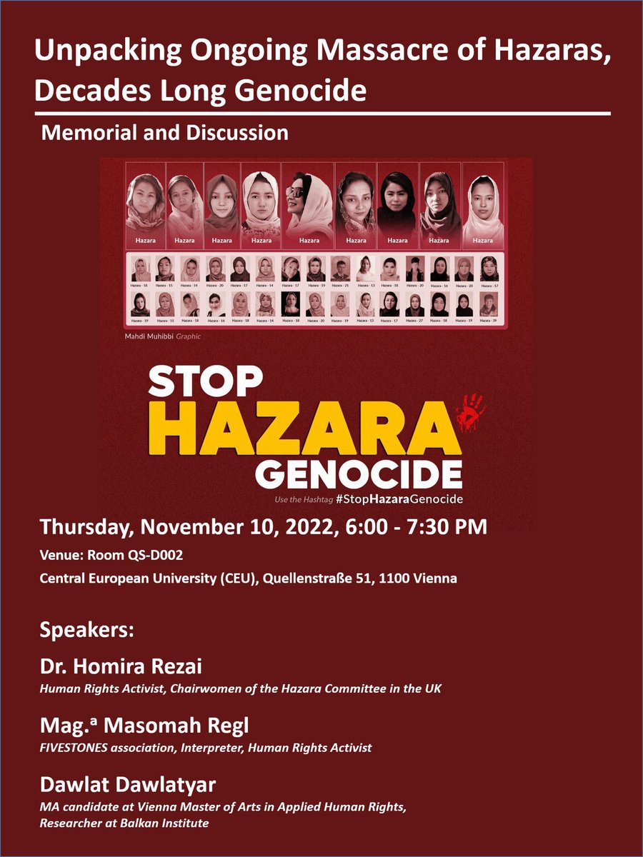 For friends in Austria!
A memorial and discussion event will be held at Central European University on Nov 10, 2022 , 6:00 - 7:30 PM. 
Those who are interested to join in person can register by using the following link
forms.office.com/r/uzwxyRnbGx