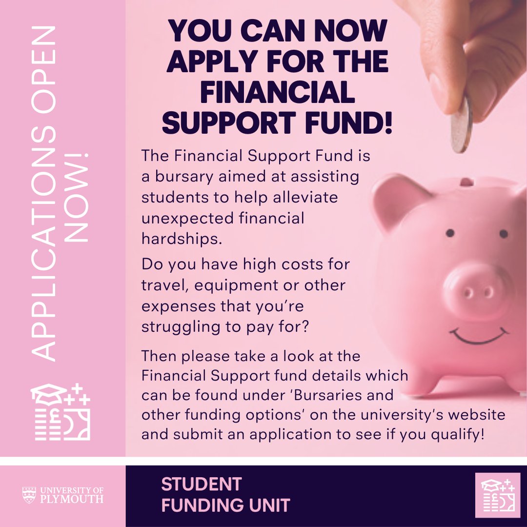 The Student Funding Team will be available on Tuesday 15 November between the hours of 10.30 and 13.00 at the John Bull Building, 1st floor atrium. Drop in and ask your all important questions about the Financial Support Fund 😀