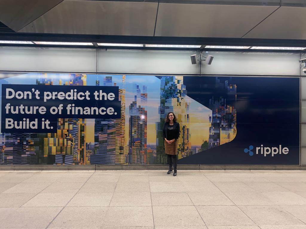 sendiyoung's tweet photo. Passing through Canary Wharf yesterday I couldn't help but get some photos of @Ripple's fantastic new #CryptoMeansBusiness ad campaign! 

We launched it to highlight that #crypto solutions are here to stay and are already making a real impact on businesses around the world. https://t.co/VIbFQQm0gO