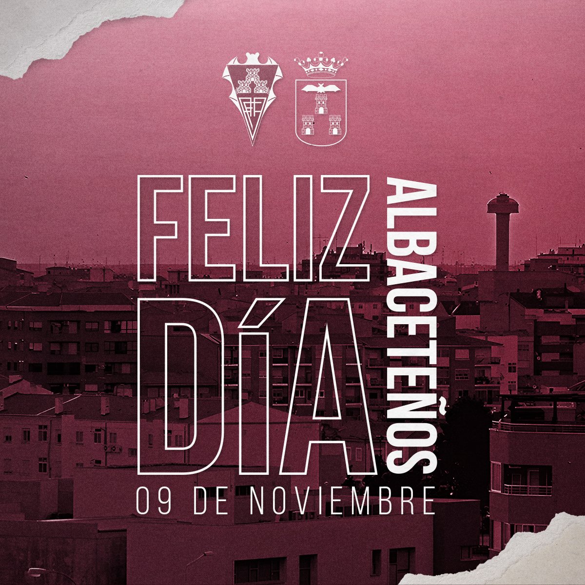 AlbaceteBPSAD's tweet photo. Feliz ᴅɪ́ᴀ ᴅᴇ ʟᴀ ᴄɪᴜᴅᴀᴅ, Albacete ❤️ https://t.co/vW2UuWcsdi