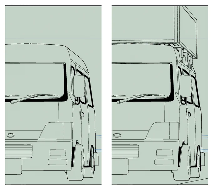 選挙カーの3Dが無い(探せばあるかもしれない)ので手作業で増設しないといけない 