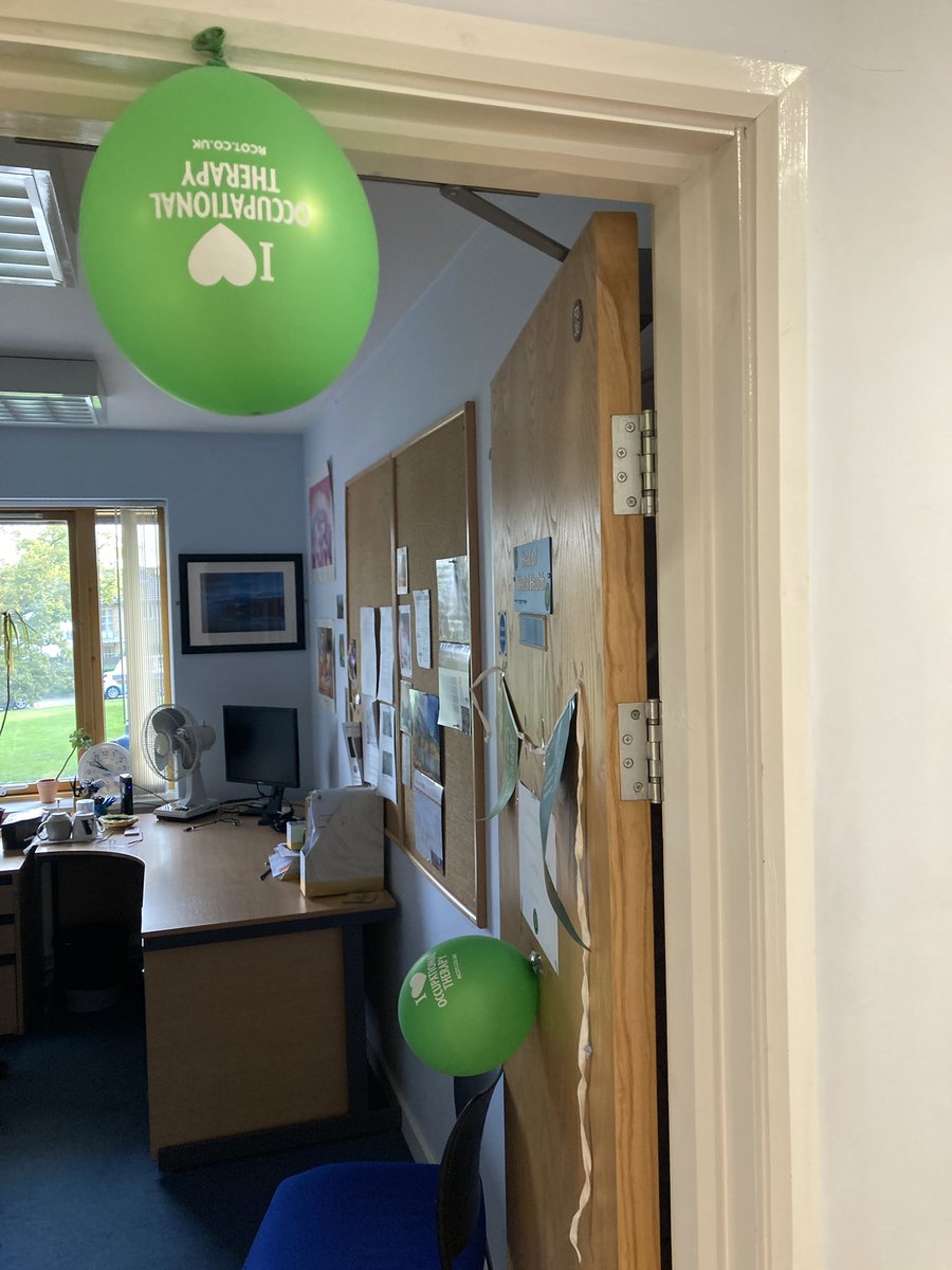 Celebration of Occupational Therapy Week 2022 with a wonderful decoration by the lovely Katherine Sims, our Head OT. Subtle as ever! @emmakears #hillingdonOT #OTWeek22