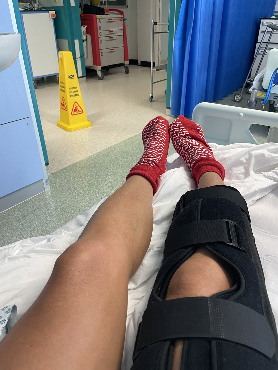 When you see those wet floor warning thingies PAY ATTENTION. I ride 1000s of miles each year on a bike in all sorts of conditions, no problem. Walking on a wet floor however, caused me a very premature, pretty serious case of “Nan Down” 🙈