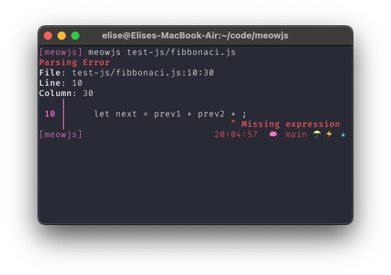 EliseZeroTwo's tweet photo. The error handling system is inspired by rustc https://t.co/xn8c1ixawY
