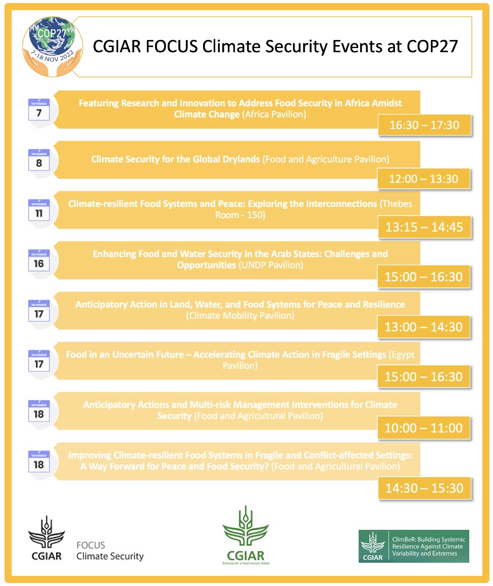 Join <a href="/CGIAR/">CGIAR</a> #climatesecurity at #cop27.

lnkd.in/d93xudC