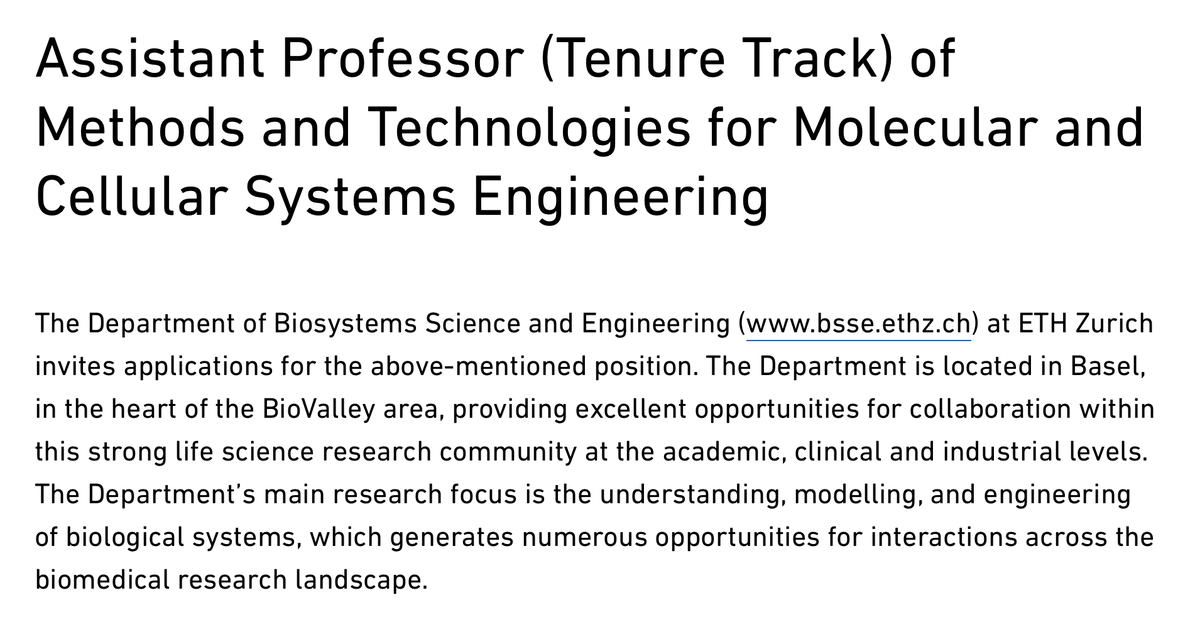 D-BSSE, ETH Zurich tweet media