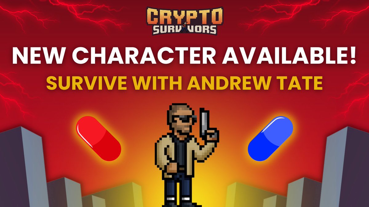 🔥 ESCAPE THE MATRIX 🚀 Rich, smart & strong, Andrew Tate is HERE! Become the Top G himself and grab as much cash as you can. Play NOW: app.cryptosurvivors.com/gamePage PS: Playing Top G will not change the Lambo for a Bugatti at the end of the game