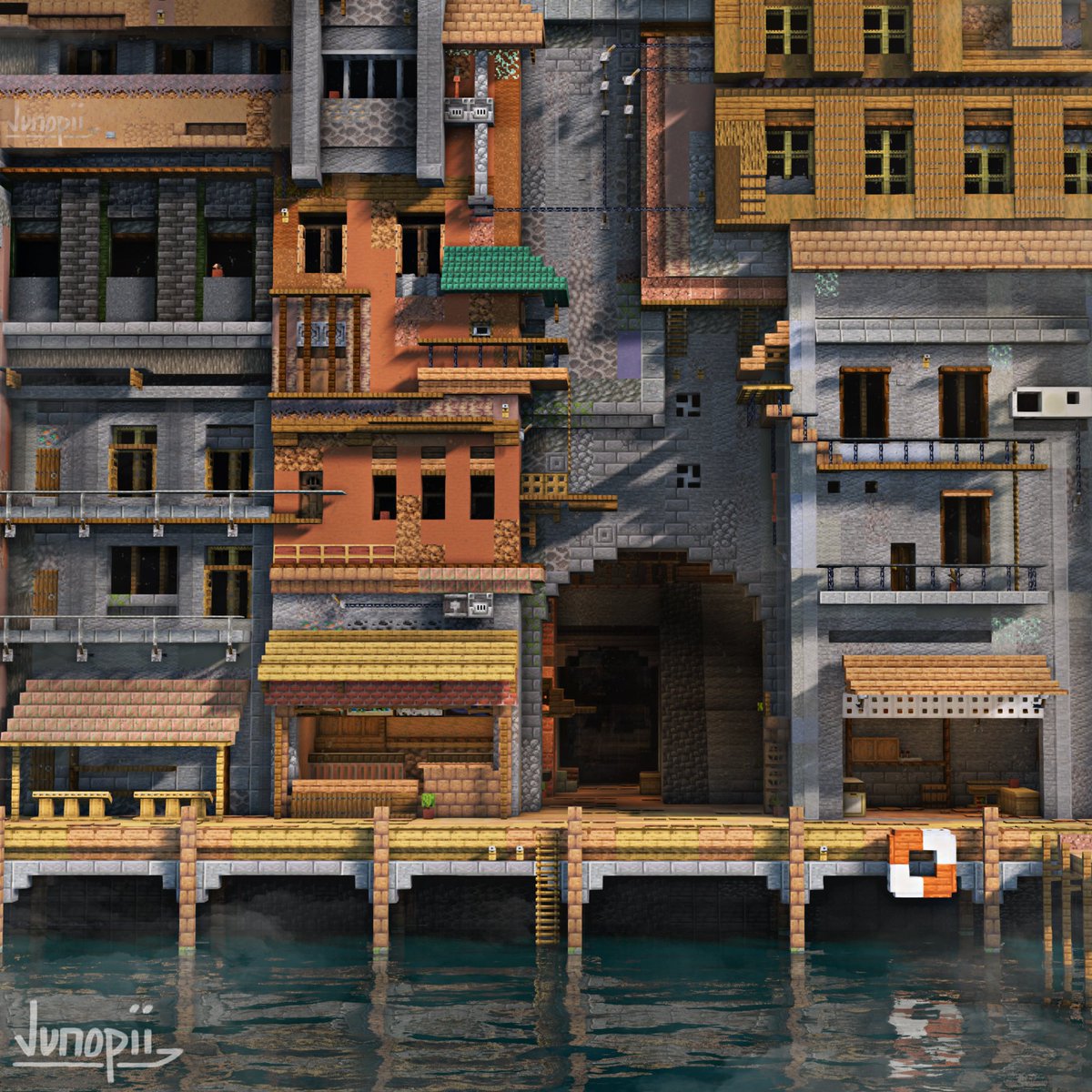 Junopii_'s tweet photo. "Docks"
Inspired by Stray
#minecraftbuilds #minecraft建築コミュ #minecraft https://t.co/Gld7MWafIK