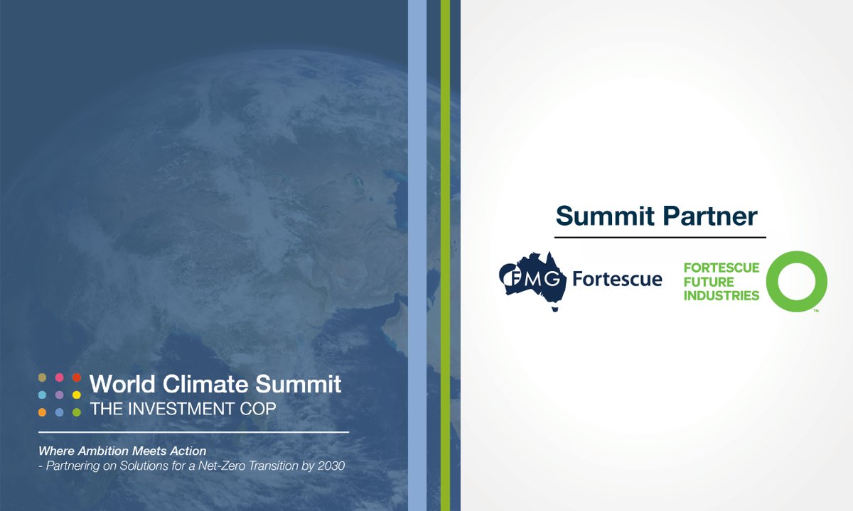 wclimate's tweet photo. Welcome Fortescue as a Summit Partner of #WCSummit 2022!
@FortescueNews is one of the world’s most successful iron ore companies. @FortescueFuture is leading the global effort to #decarbonise hard-to-abate sectors.
Explore➡https://t.co/zov6RP5uAF
Join➡https://t.co/3bK16nkbsR https://t.co/AEmGzRHt2X