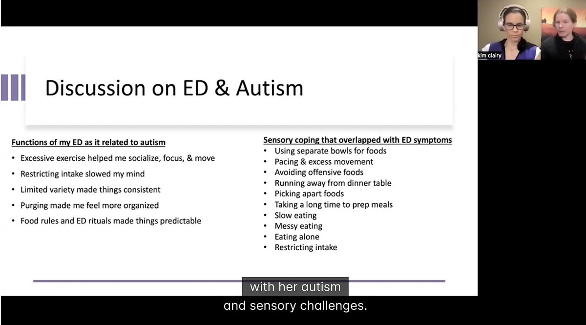SINetwork's tweet photo. This #SIE2022 presentation highlights the importance of trying to understand #Autistic individuals and other individuals with #SensoryProcessing differences and meet their #Sensory needs. Kim Clairy, an #Autistic OT shares her experiences of trauma & having an eating disorder. https://t.co/3ADox6pVXt