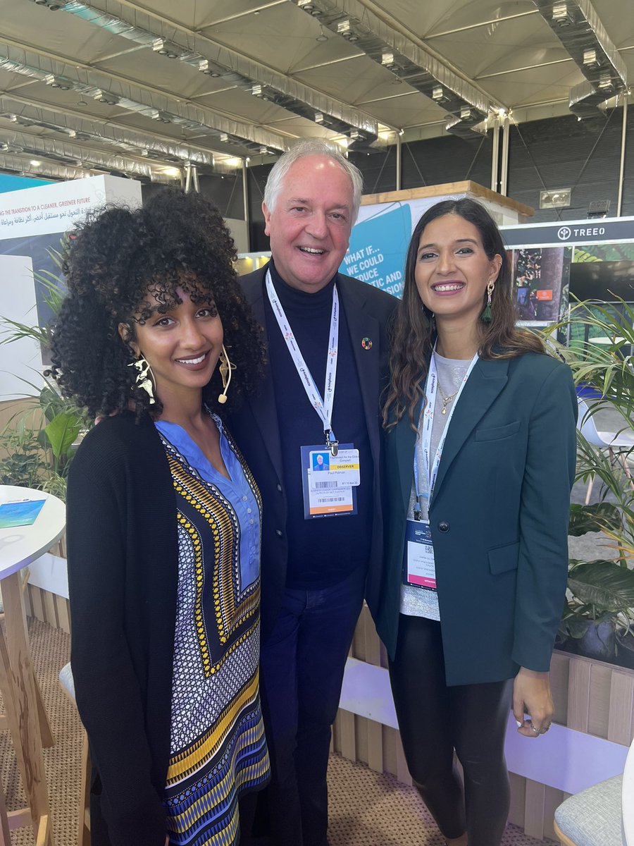 An amazing dialogue this morning at #SIF2022 with @PaulPolman, an inspirational leader and youth ally discussing pragmatic solutions for enhancing youth engagement and sustaining the milestones made at #COP27 incl. @CYPavilion and @Coy17eg 🥳✨