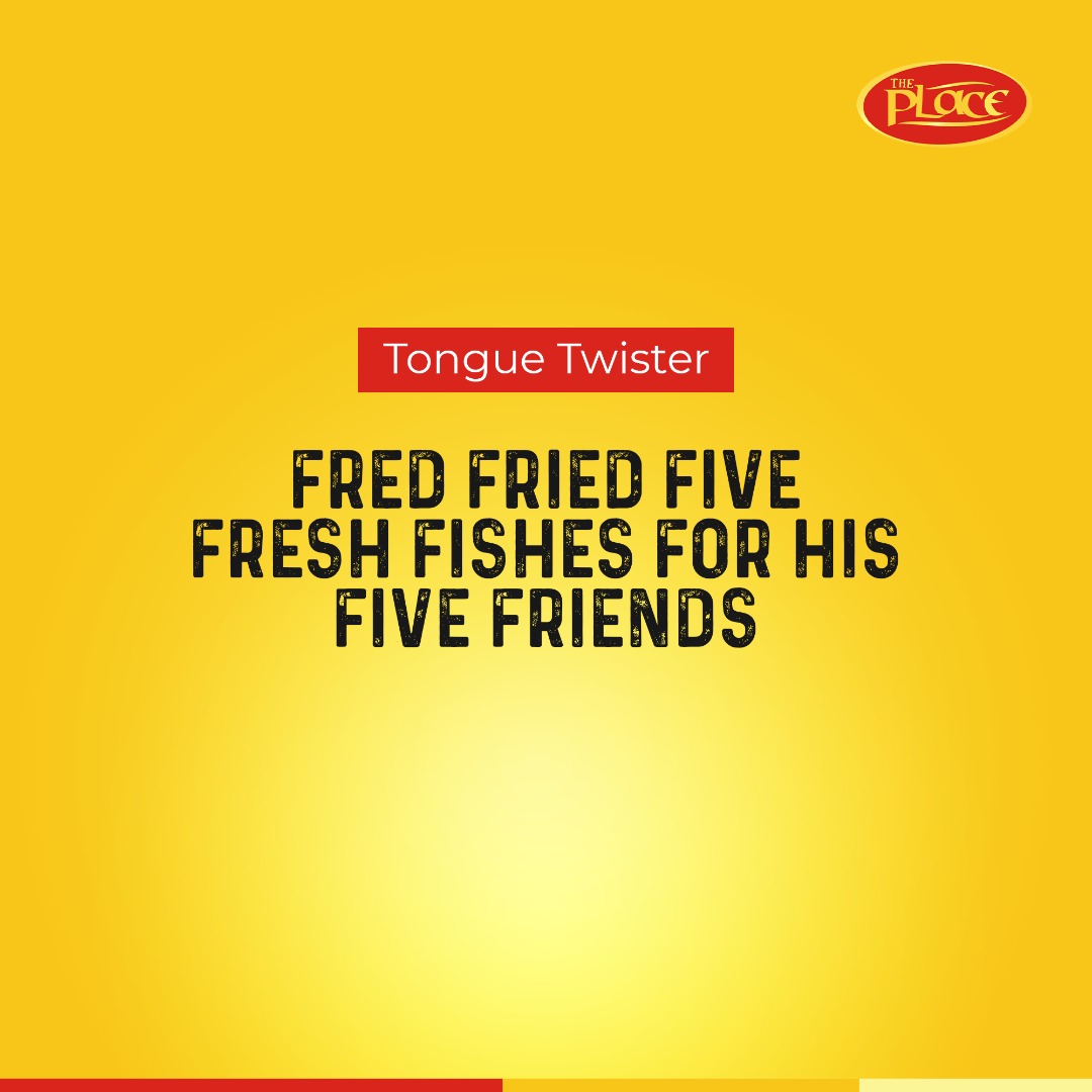 ThePlaceFoodNG's tweet photo. Can you say this tongue twister 5 times without freezing?
Record yourself and tag us for a repost.
You might just be lucky.
Let's go π
#tonguetwister #ThePlaceTongueTwister #ThePlaceToBe #ThePlaceRestaurant #ThePlaceFood
#ThePlaceTrivia https://t.co/ecY0xQrisQ