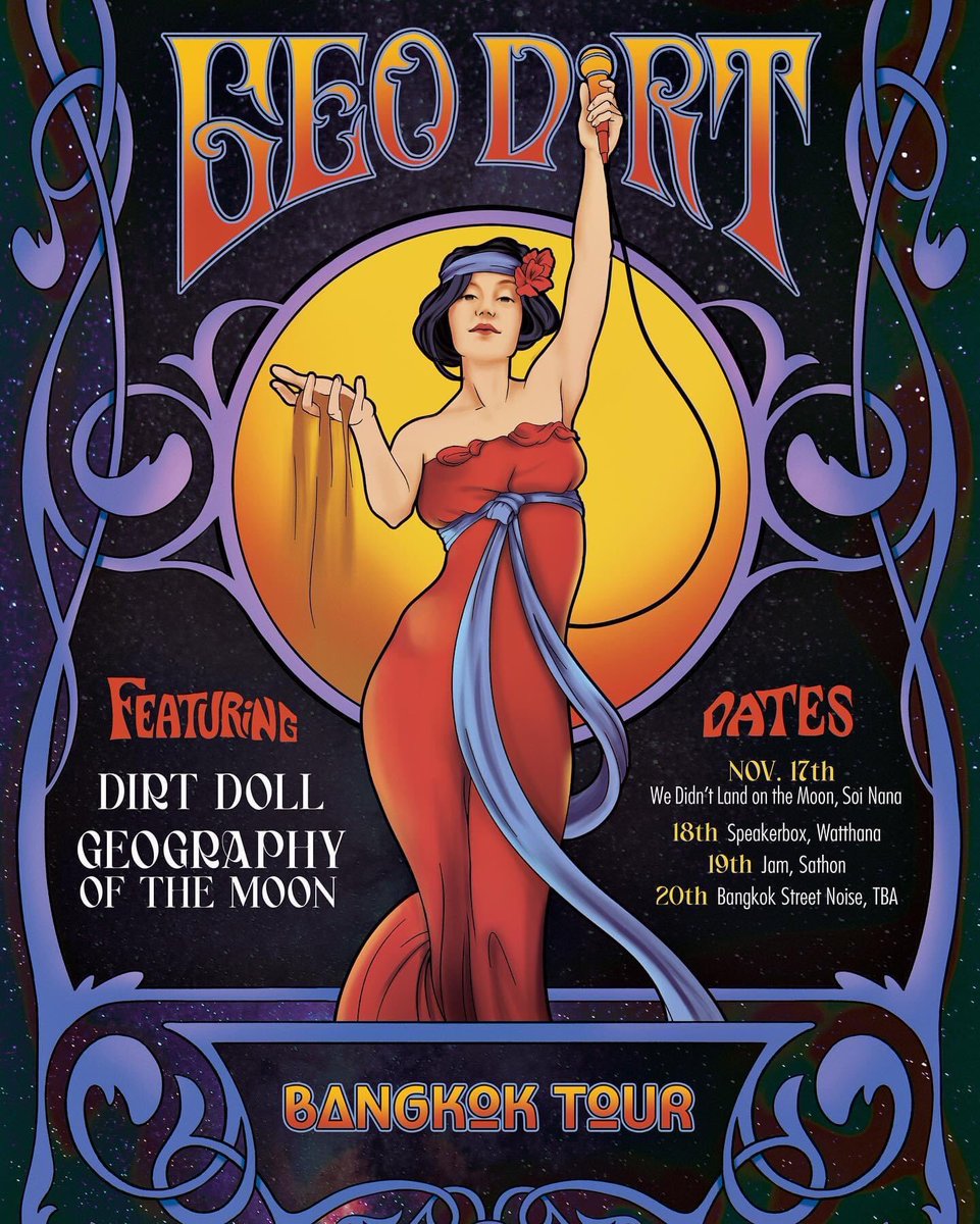 g_o_t_m_'s tweet photo. Next gig this Friday at Paapu House in #Chiangmai #thailand 
Next week we’re touring #Bangkok with Dirt Doll.
#nowheretogobuteverywhere #geographyofthemoon https://t.co/Tb2wVHeAs7