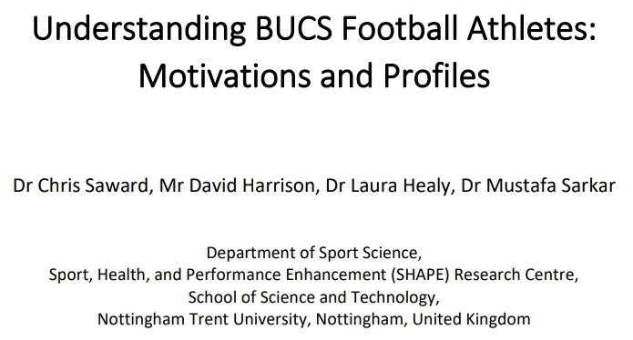 Congratulations to Dr Chris Saward for submitting a detailed final report for funding received from <a href="/BUCSsport/">BUCS</a>. Great to be involved in this project with <a href="/sheffclaret/">David Harrison</a> and <a href="/LauraHealyBob/">Laura Healy</a> with interesting practical implications for clubs, universities, and BUCS. Watch this space!
