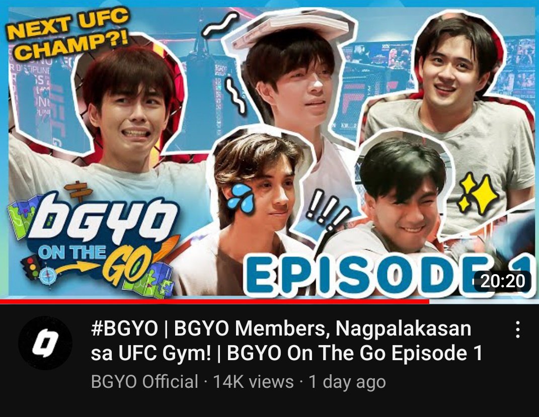 BGYOTeamyouTube's tweet photo. [📣] YouTube Streaming Reminder

#BGYO | BGYO On The Go Episode 1 has 14,988 Views on YouTube. Keep on streaming, ACEs!

🎥Stream Episode 1 here👇
🔗https://t.co/b1wFxIuHaZ

#BGYO_OnTheGo
#BGYO @bgyo_ph https://t.co/pTmvS3MSi6