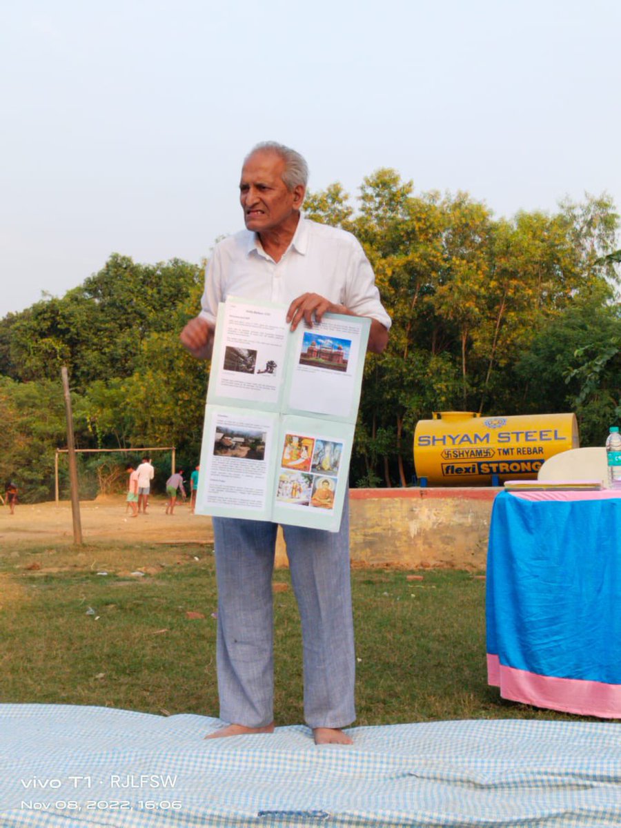 He is a very simple man. After staying in US for 8 years he returned to India in 1983. One of the few to do that. 
9 years after his retirement as senior Professor (Physics) from IIT Delhi, he is spreading the msg of harmony in Santiniketan, WB. 
One of the few to do this.❤️