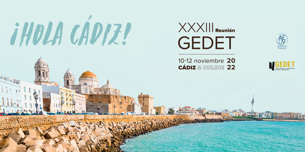 👋 ¡Hola #Cádiz!

Estaremos del 10 al 12 de noviembre en el Palacio de Congresos y Exposiciones de Cádiz en la 33ª Reunión del Grupo Español de Dermatología Estética y Terapéutica de la <a href="/aedv_es/">Academia Española de Dermatología y Venereología</a>
 
¡Os esperamos! 

#Dermatología #Salud #GEDET