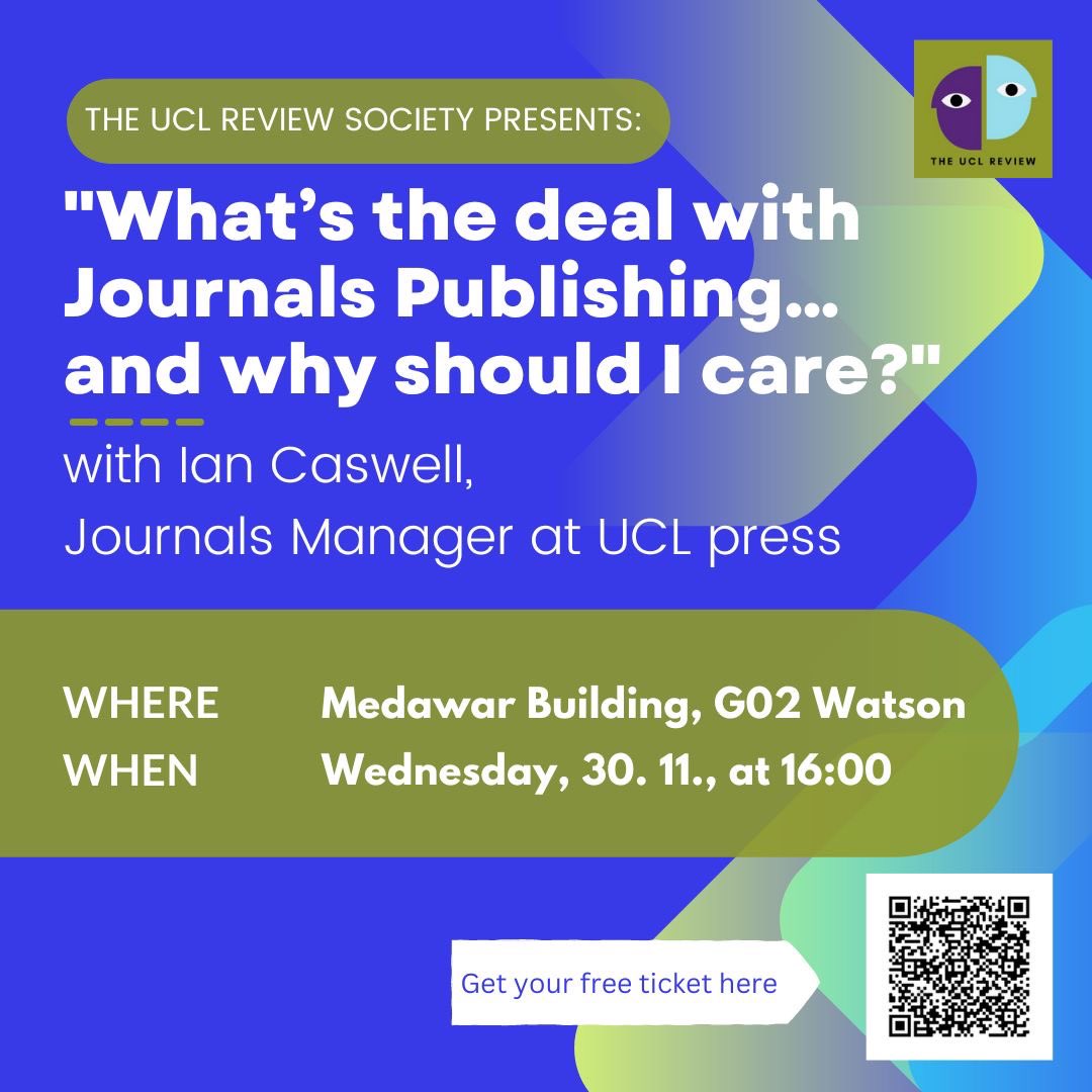 TheUCLReview's tweet photo. Join us for our very first speaker session of the year with Ian Caswell, Journals Manager at UCL Press!       Get your free ticket here:
https://t.co/uzgZWLqhP2 https://t.co/ffU9lnK6QH