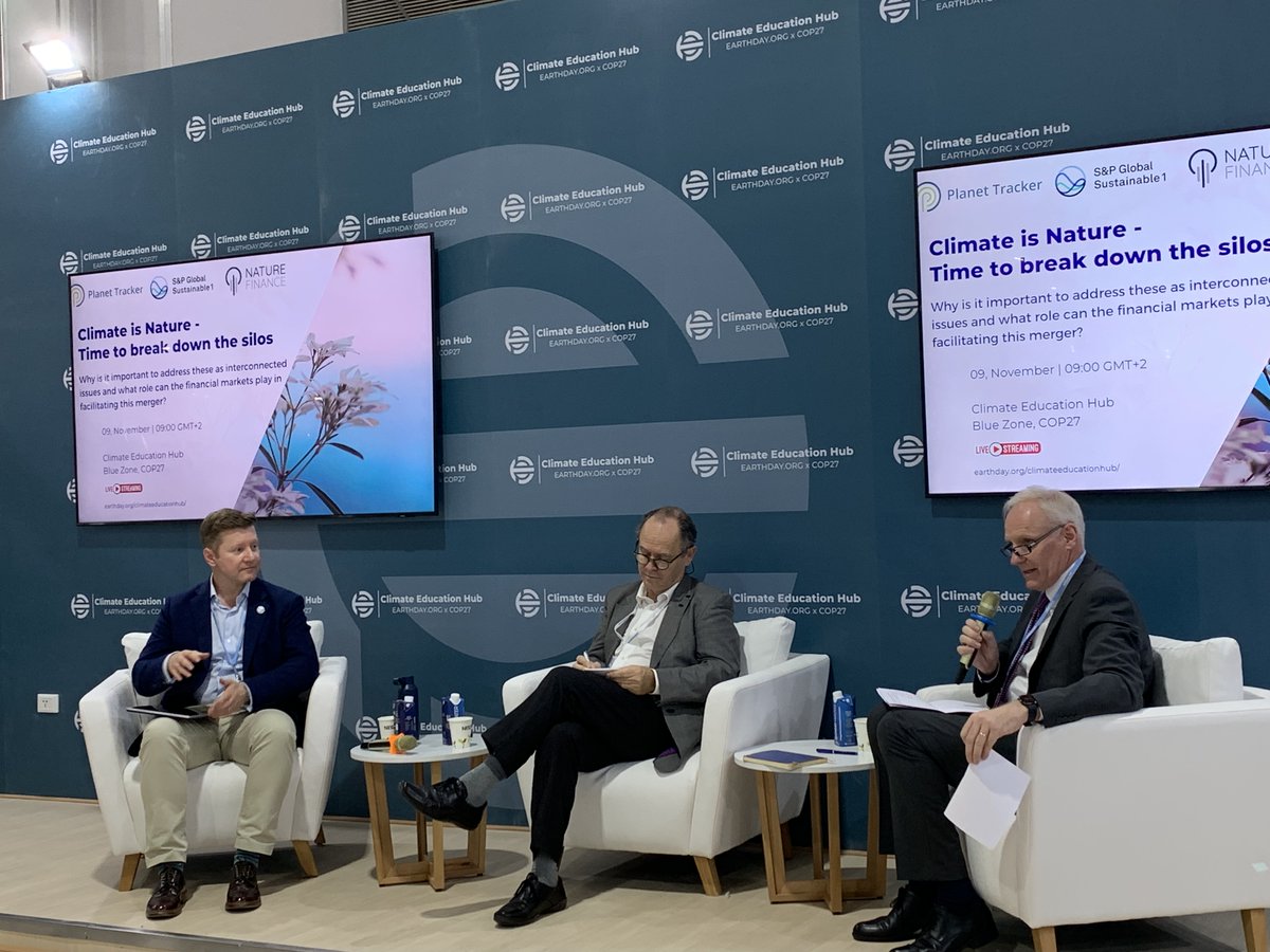 Planet Tracker (@planet_tracker) on Twitter photo Fruitful discussion today with <a href="/SimonZadek/">Simon Zadek</a> and <a href="/RichMattison/">Richard Mattison</a> on how to merge climate and nature considerations through a finance lens #COP27 #TheClimateEducationHub #TogetherForImplementation #sustainablefinance Fruitful discussion today with <a href="/SimonZadek/">Simon Zadek</a> and <a href="/RichMattison/">Richard Mattison</a> on how to merge climate and nature considerations through a finance lens #COP27 #TheClimateEducationHub #TogetherForImplementation #sustainablefinance