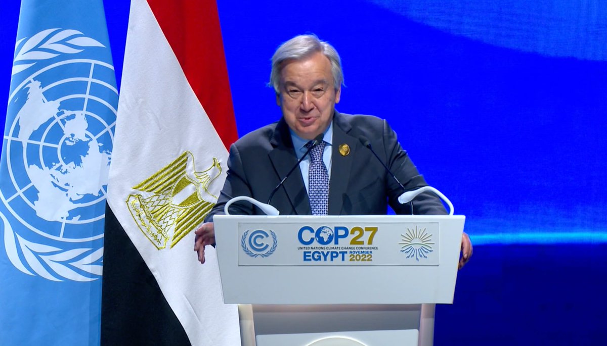 aruna_sekhar's tweet photo. "I am hopeful, because of you. You have been relentless in holding decisionmakers to account...No, I think that I was given the wrong speech. I am going to speak to the group of young people afterwards, I apologise." 

@antonioguterres at the Al Gore's Climate Trace Coalition https://t.co/RBPAAAQJUp