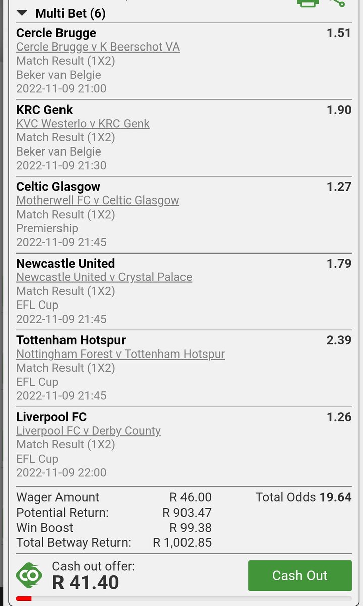 paballo_mosoang's tweet photo. I just placed a bet with Betway. Tap here to copy my bet or search for this booking code in the Multi Bet betslip X3B4A943F https://t.co/gTppwlJqrX

6 Straight Wins.

Follow me for more codes.
RETWEET FOR THE NATION. https://t.co/AHxme5hHGm