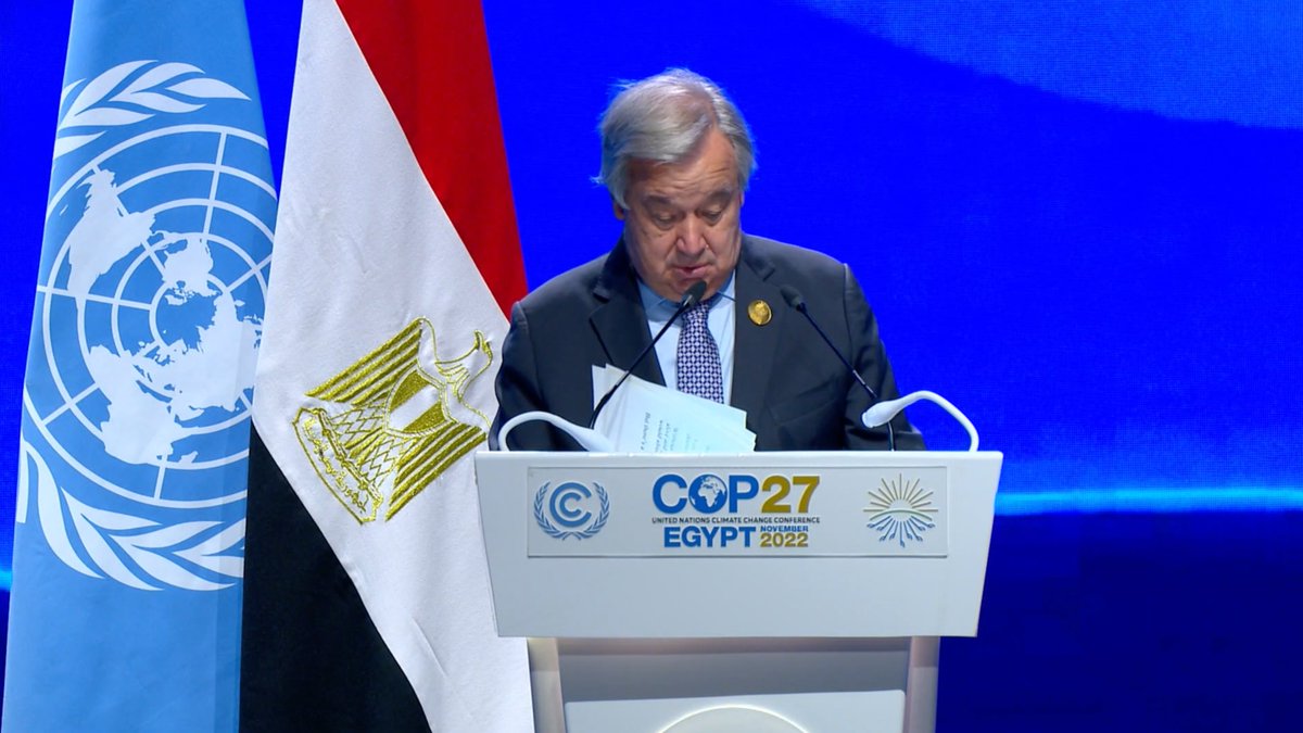 aruna_sekhar's tweet photo. "I am hopeful, because of you. You have been relentless in holding decisionmakers to account...No, I think that I was given the wrong speech. I am going to speak to the group of young people afterwards, I apologise." 

@antonioguterres at the Al Gore's Climate Trace Coalition https://t.co/RBPAAAQJUp