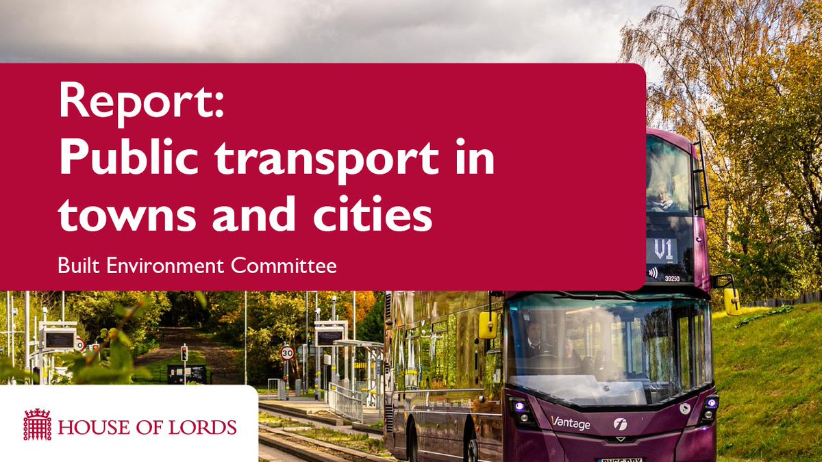 HLBuiltEnviro's tweet photo. 🚨 Today the Built Environment Committee published its report, Public transport in towns and cities 🚌 🚄
#HLPublicTransport @danielmgmoylan
📖 Read the full report: https://t.co/sdo6PXFfbo
🧵 Follow the thread to read our main findings https://t.co/TWETMIkVUt
