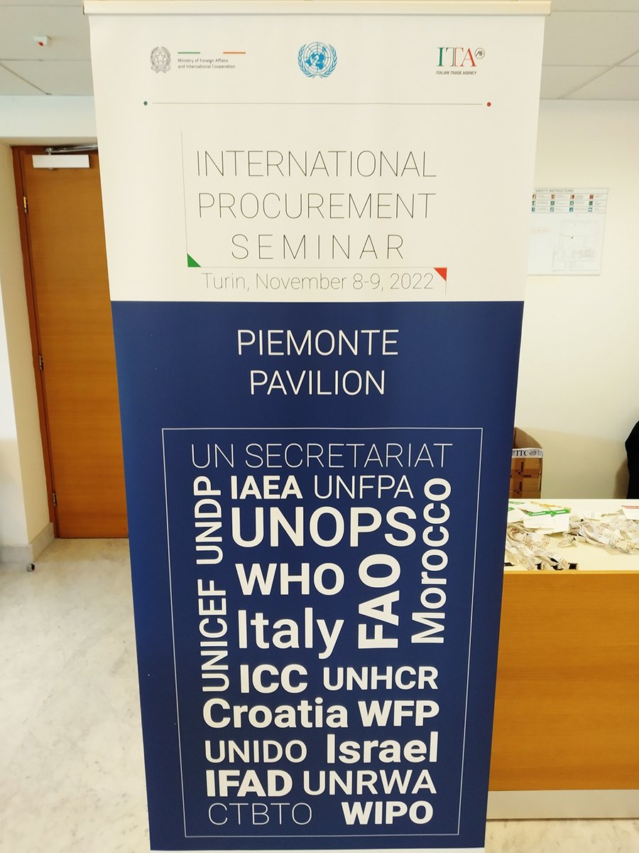 SrlTer's tweet photo. 🤩We are partecipating at #IPS - INTERNATIONAL PROCUREMENT SEMINAR - Turin 2022: it is an opportunity to deepen the #business opportunities related to United Nations Agencies #procurements  thanks to presentations and one-to-one meetings. https://t.co/HL0ru38hnB