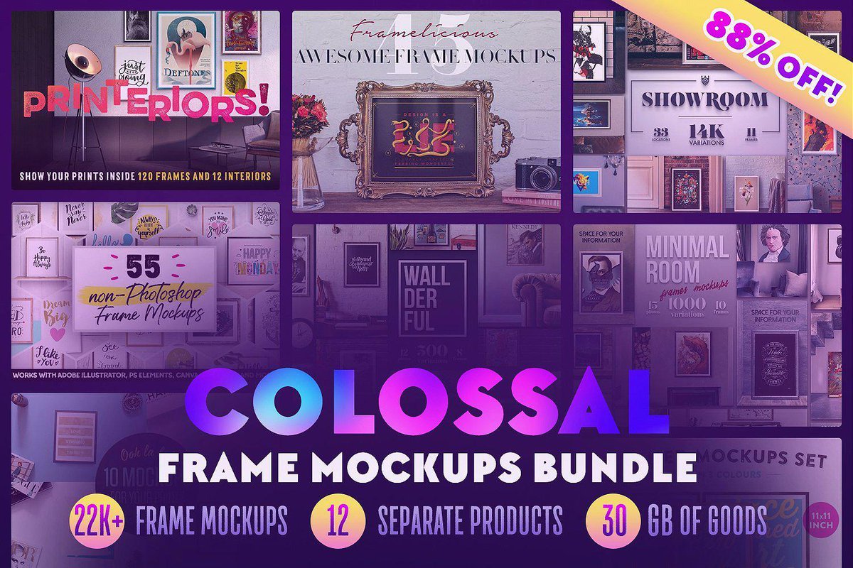 DavidZydd's tweet photo. Colossal Frame Mockups Bundle (22K+) https://t.co/dd5VliR2oC  #hangingframe #square #sweater #imacpro #elementsframemockup #imacprospacegrey #mockupbundle #longsleeve #kidsprintframe #templates #templates https://t.co/ZhbiRRvj64