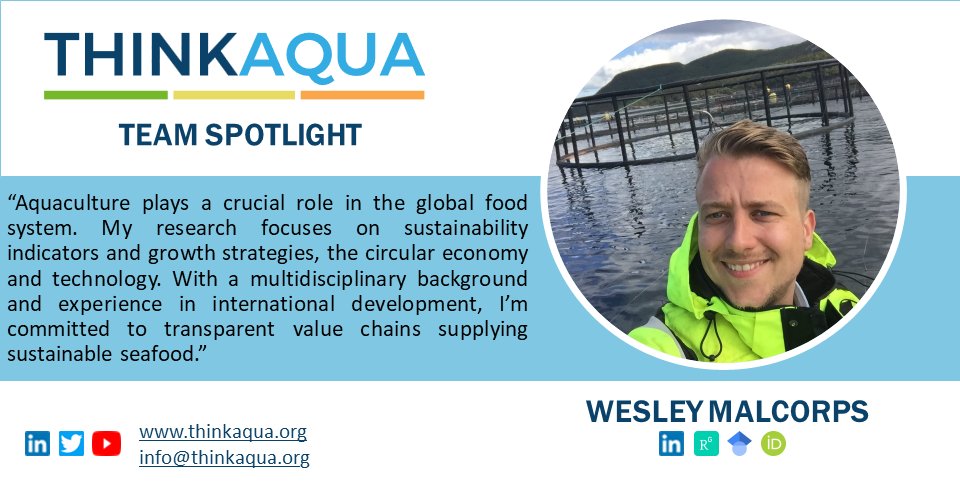 This week Wesley Malcorps in the spotlight. He is our “sustainable supply chain lead” and manages the social media channels. He has a passion for #aquaculture, #sustainability and #circulareconomy. See his latest video: “fish by-products and #blockchain youtu.be/4b5ftxCN_tc