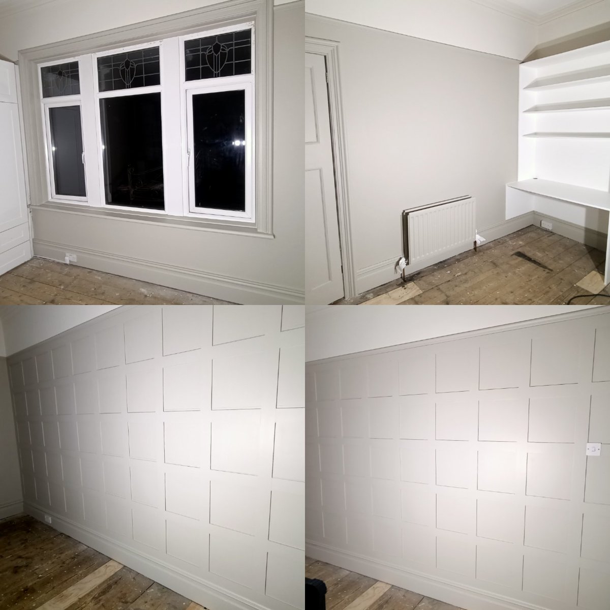 brooksdecor71's tweet image. Most recent work completed yesterday. Something a bit different - installing some panelling then full decoration of bedroom and office.
@JohnstonesTrade @ZinsserUK @Tikkurila_UK were all used on this job.
#WhitleyBay #PaintingAndDecorating