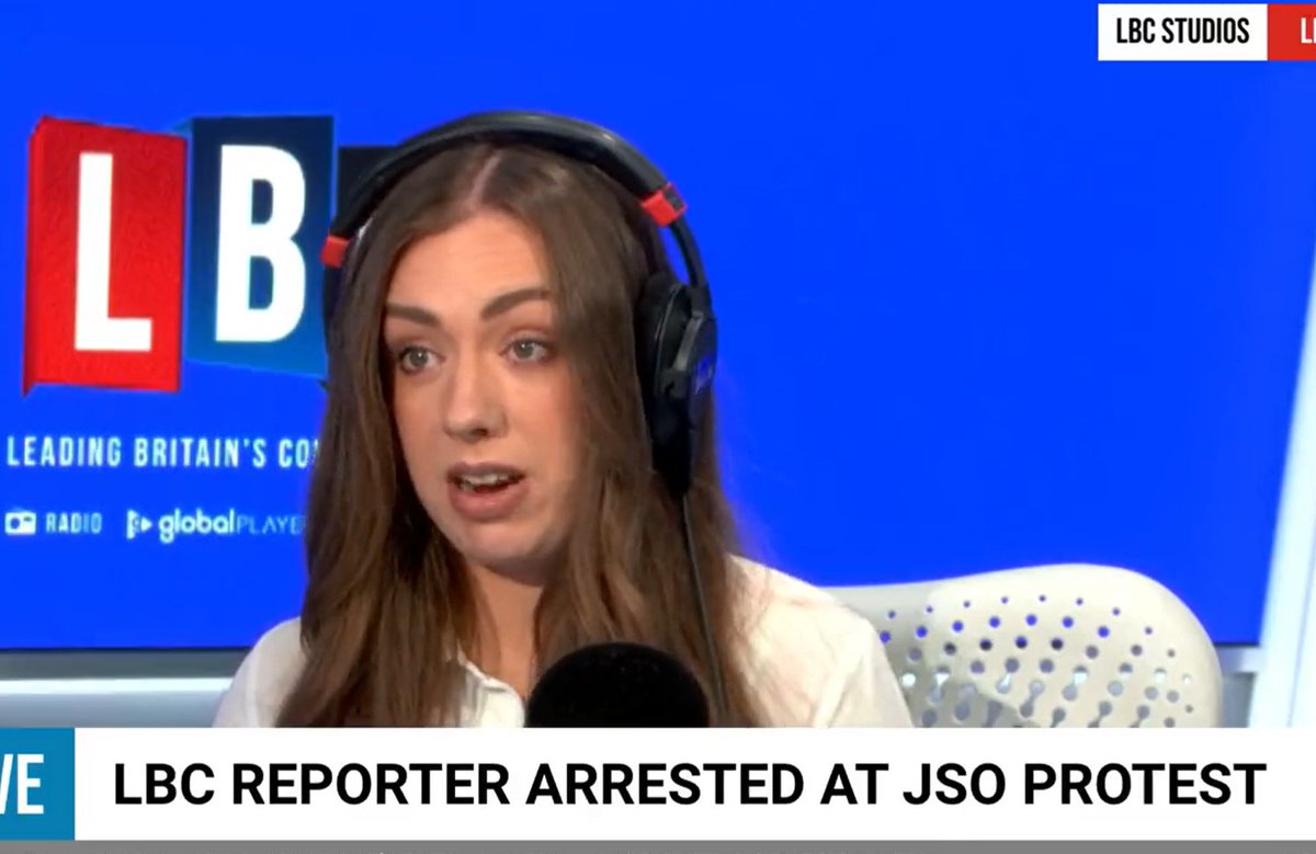 LBC journalist @charlotterlynch has spoken about her ordeal after being arrested, searched, swabbed and jailed for five hours for reporting on a protest: 'It was absolutely terrifying.' @HertsPolice says arrests of three journalists justified. pressgazette.co.uk/three-journali…