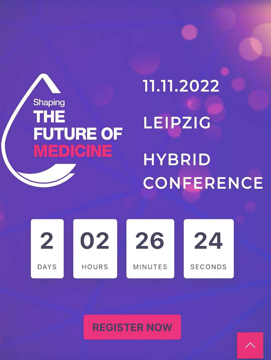 ShapFutureMed's tweet photo. Only 2 days left! Come and join us on Friday, Nov 11 @ShapFutureMed Last minute registration: https://t.co/AdhMeqxjAy #leipzig #innovation #medicine @iccasLeipzig @UKL_Leipzig https://t.co/P5FzVKbVv1