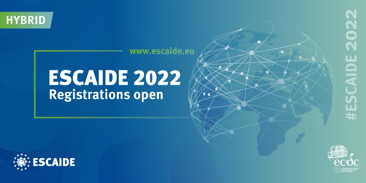 ESCAIDE's tweet image. Registrations for FREE online participation in #ESCAIDE2022 are still open!

We want YOU to e-meet with us and talk about all things epidemiology and more.

#ESCAIDE's programme is fully packed this year - check it yourself here: escaide.eu/en/escaide-pro…

E-see you there?