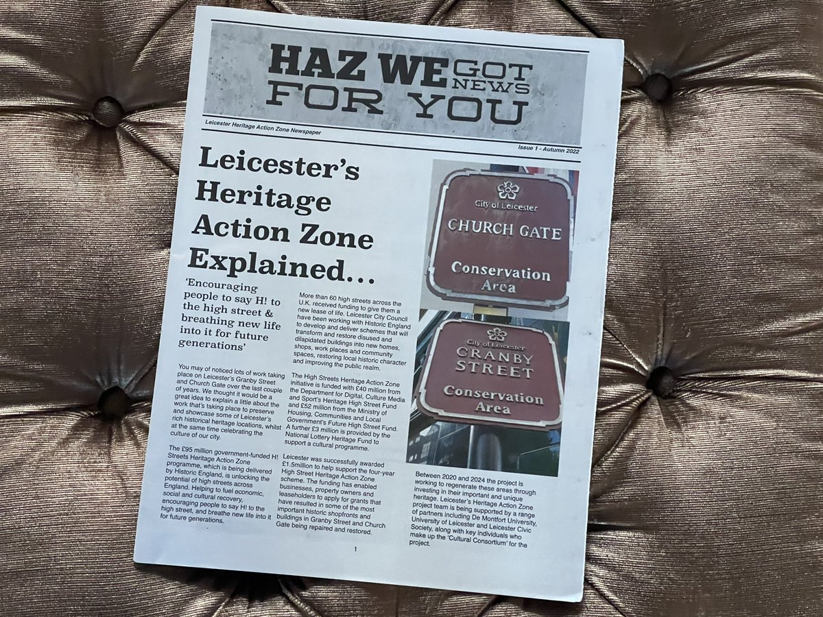 Great to see stories in print about #leicester’s #heritageactionzone @betaxleicester @DocMediaCentre @tinawotbox