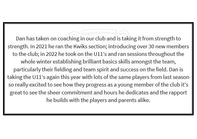🏆Time for November's first Volunteer of the Month Award🥁

🌟The winner is... Dan Purcell of <a href="/trentsideCC/">Trentside Cricket</a> 

👏Thank you Dan, a £50 Amazon voucher is on it's way!💸

#WeMakeCricket