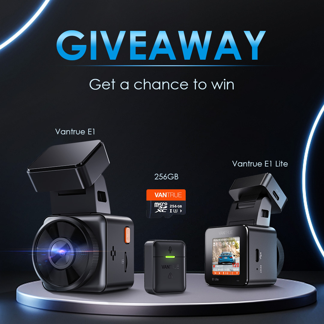 VantrueOfficial's tweet photo. #Giveaway time~🥳
Thank you all for always supporting Vantrue! With the upcoming Thanksgiving Day, we will give away:

1 Vantrue E1 for the first prize 
2 Vantrue E1 Lite for the second prize 
3 Vantrue 256GB cards for the third prize

👉https://t.co/xIcKYEM297

#vantrue #dashcam https://t.co/IEu0CIMFPb