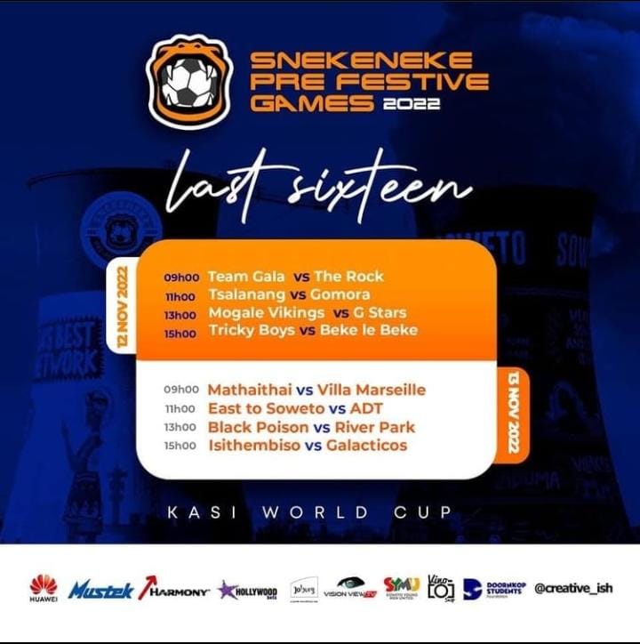 thamster7's tweet photo. π Snekeneke Pre-festive Games - Last 16 π
β½οΈ @BlackPoisonFc vs River Park
π Sunday, 13 November 2022
π Snake Park, Block 7
π 1 pm.
#KasiWorldCup #Haliphirimi #ChefuOmnyama #ChefuUyabulala
#ThamsanqaTPhotography https://t.co/BqYkanMyuZ
