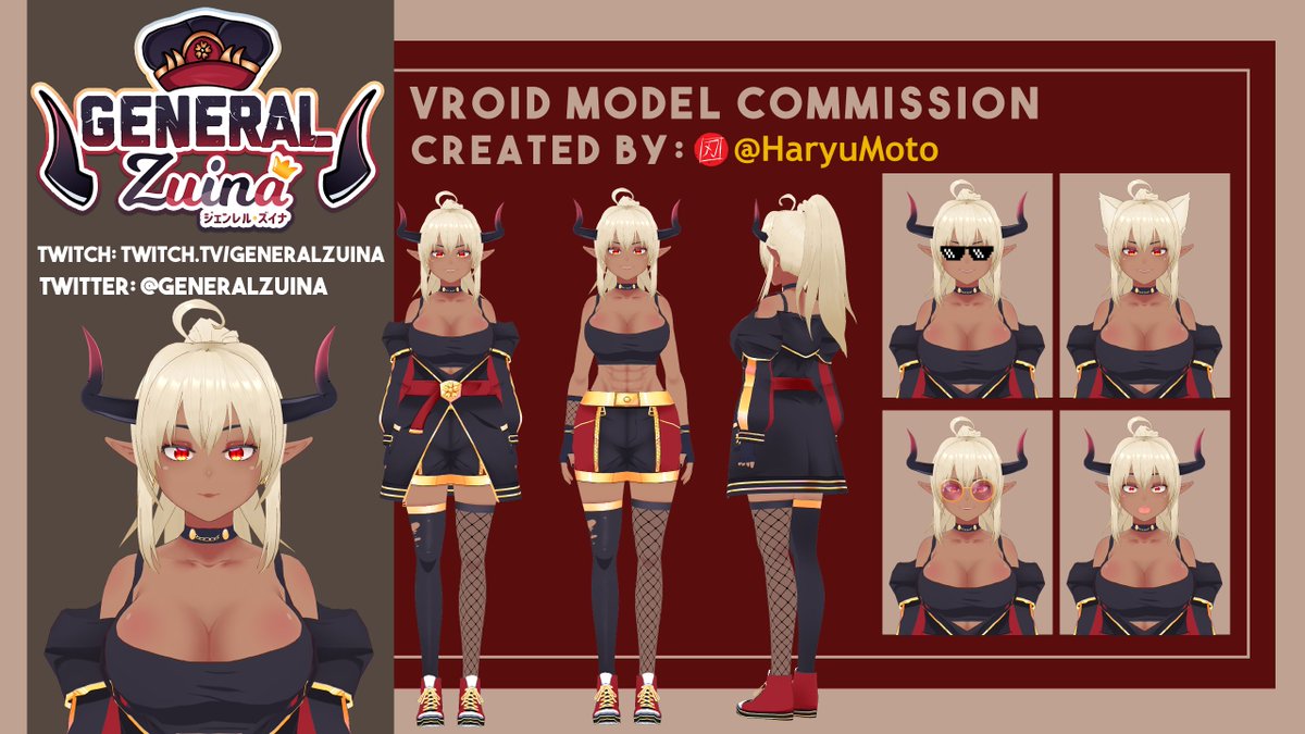 HaryuMoto's tweet photo. Vroid Commission for @/GeneralZuina
- All made with Vroid
- Custom made textures
- Toggles in Unity
#VRoid #VRoidStudio #Vtuber #VtubersEN #3DModel #VRoidファッション #Zuinart https://t.co/ry1zxR0WlC