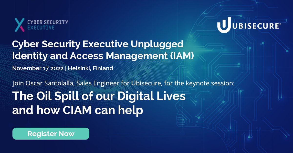 Host of the 'Let's Talk About Digital Identity Podcast' @osantolalla is speaking at Cyber Security Executive event in Helsinki on the 17th Nov hosted by @big_nordic. Register for free here > https://t.co/9u5ndCgNNz #LTADI https://t.co/gH1vrlLekS