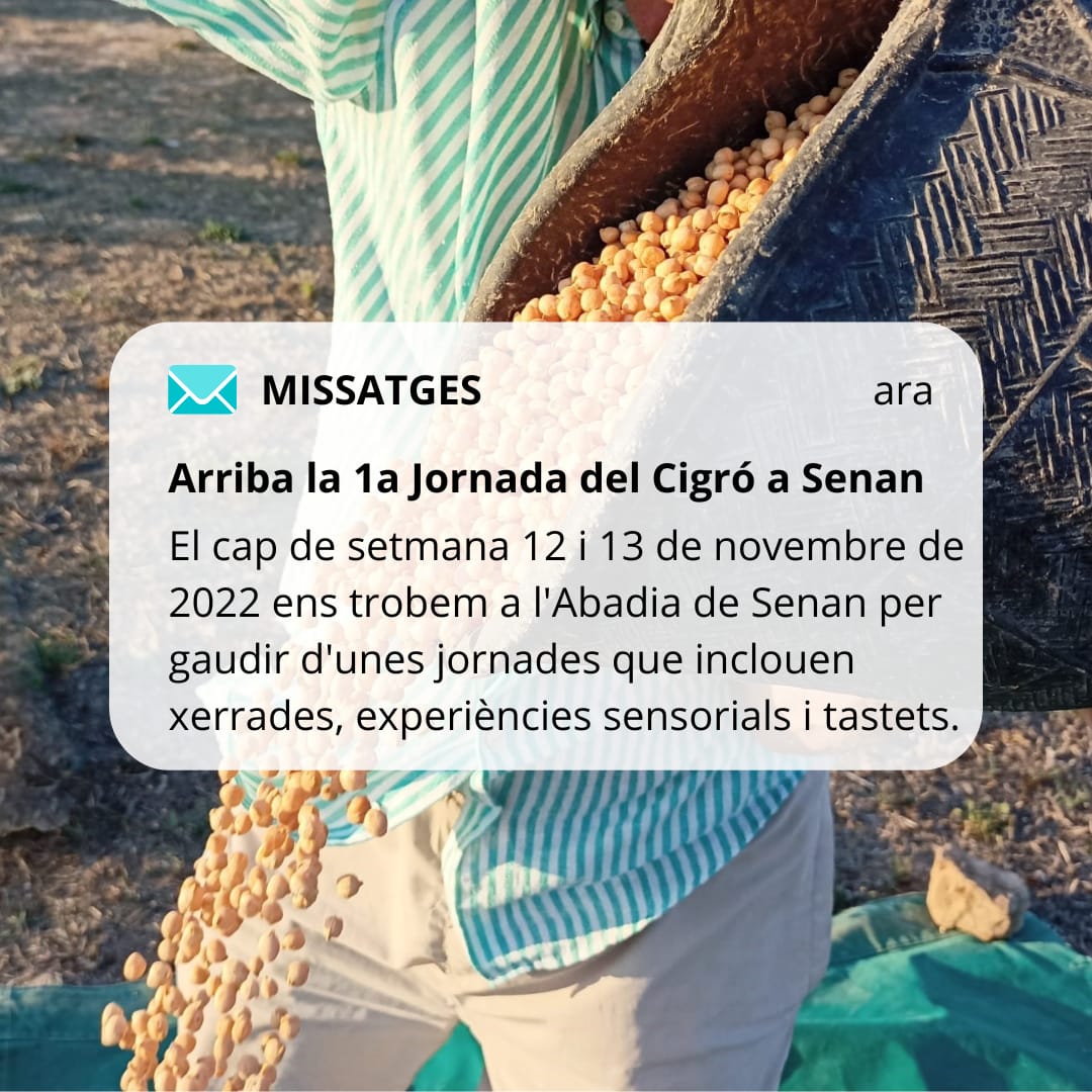 FMAoficial's tweet photo. 🌱El 12 i 13 de novembre s'organitzen les primeres Jornades del Cigró de Senan!

Conèixer les seves possibilitats ens permet establir un vincle amb la terra i produir aquells aliments que ens afavoreixen.

T'animes a descobrir-lo?

🔗abadiasenan@gmail.com 630641164 https://t.co/WS8IiXotUJ