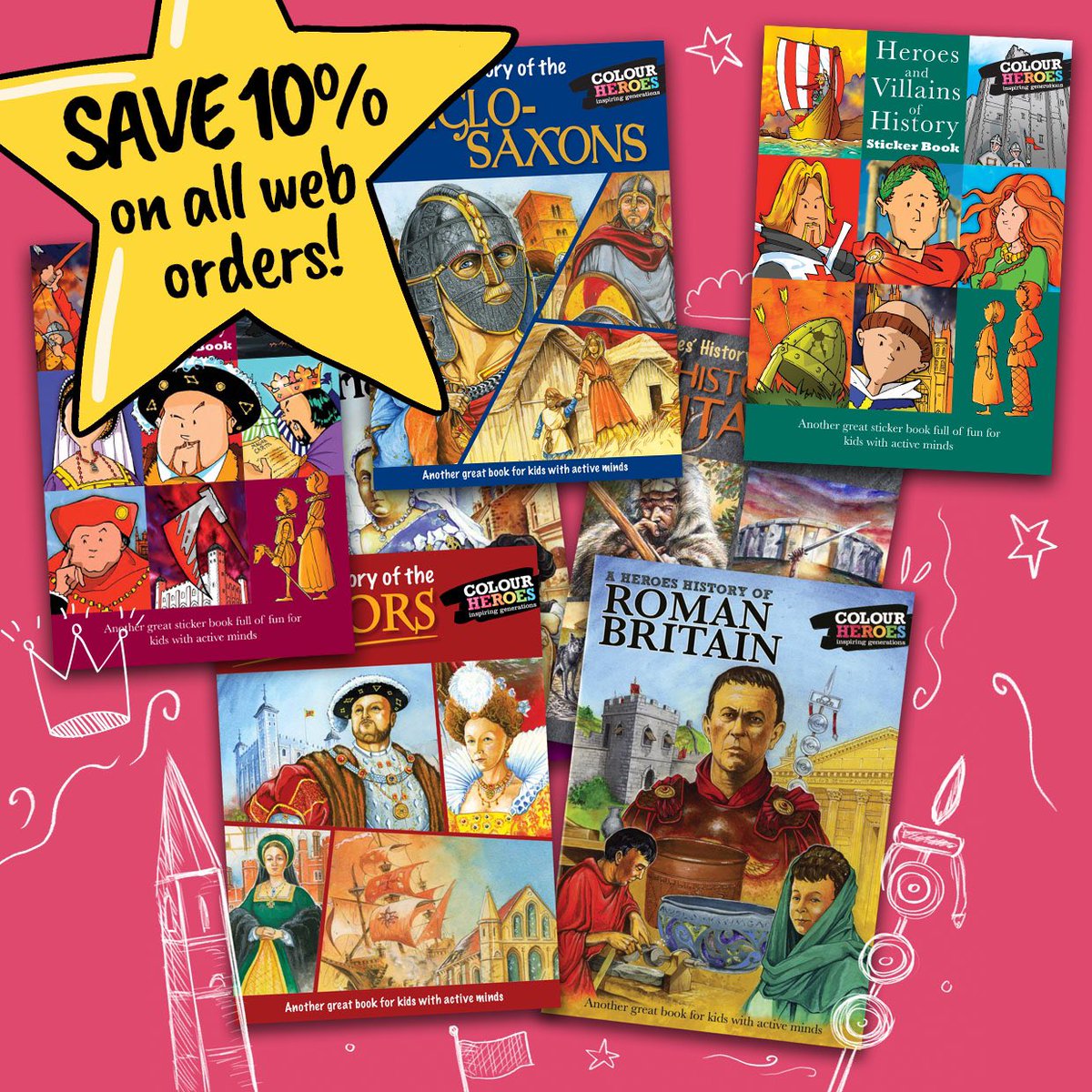 colourheroes's tweet photo. SAVE 10% on all web orders placed through our online shop before the 30th of November. This includes our #activitypacks, #activitysheets and #childrenshistorybooks! Simply use the code WEB10. https://t.co/UTyNQ8W9zm