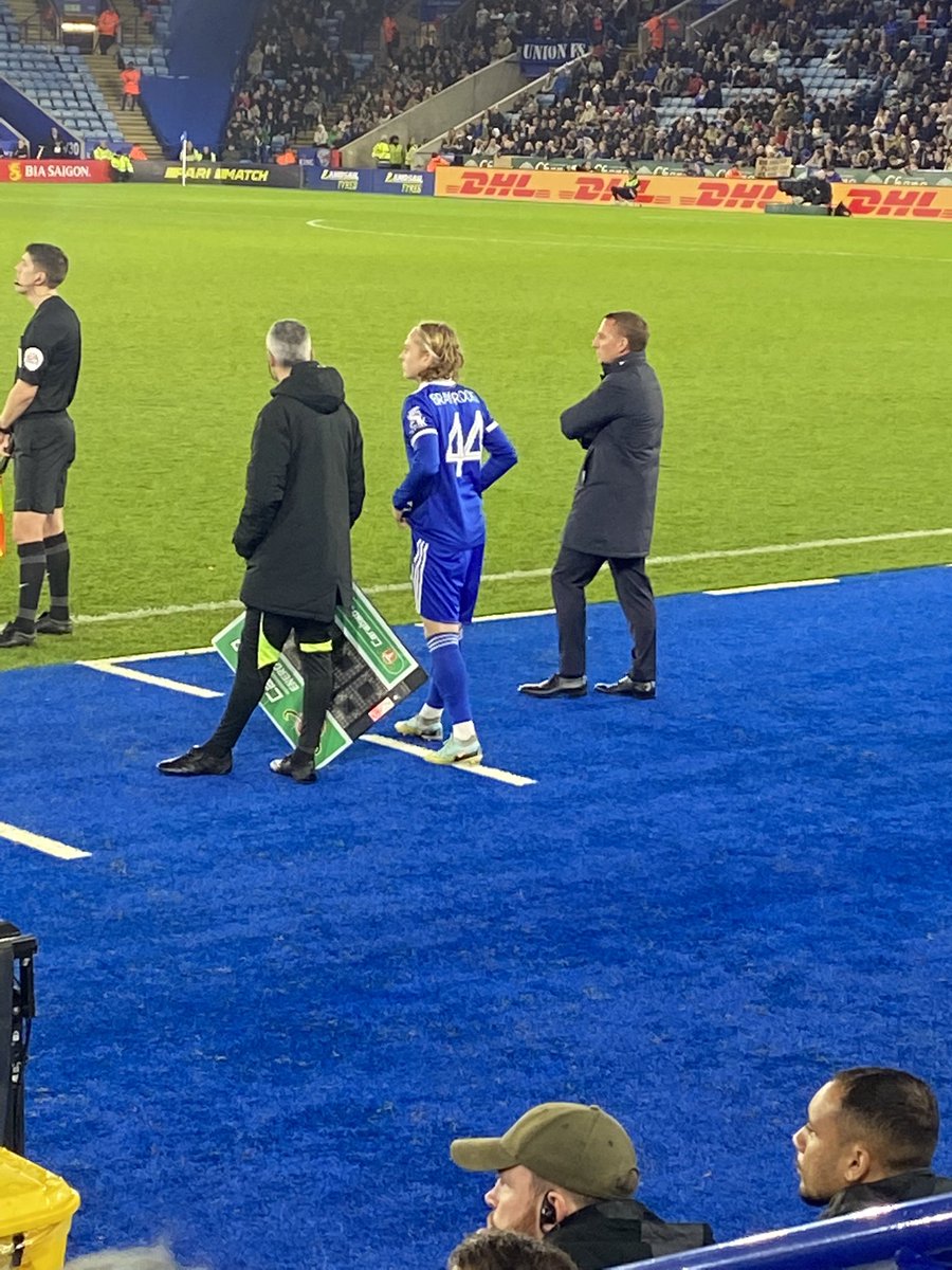 ColinAJones7's tweet photo. @sammybraybrooke @LCFC And here was the moment when you stepped onto the pitch. Well played last night 👏🦊 https://t.co/Qg6OJAUllh