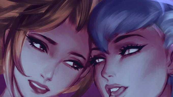 eve and akali relationship summary in one cropped preview of a comm im working on( wip ) 
