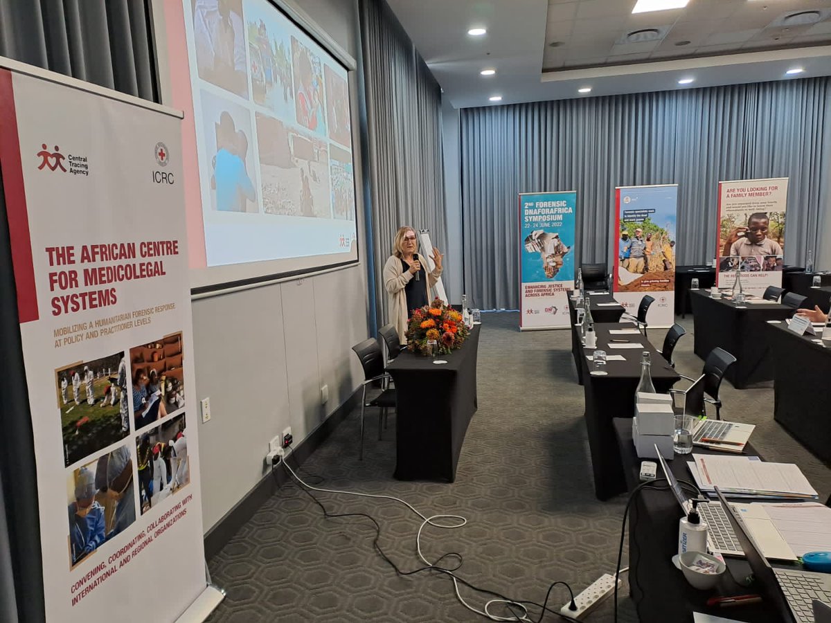 ICRC_SAfrica's tweet photo. [DAY 1]: One of the speakers @CaDouilliez, the Head of Centre for the missing at #ICRC is addressing "the global reference on the missing, separated and dead and the role of state Authorities and National Societies in Justice/medicolegal systems.
#ACMSConference https://t.co/psaeGhUbFX